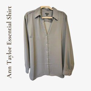 Ann Taylor Olive Essential Shirt – Size XL